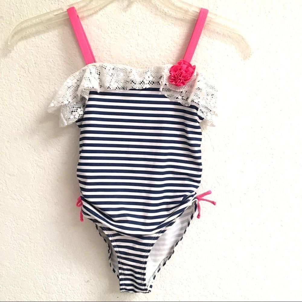 ‎Penelope Mack striped one piece bathing suit 6X